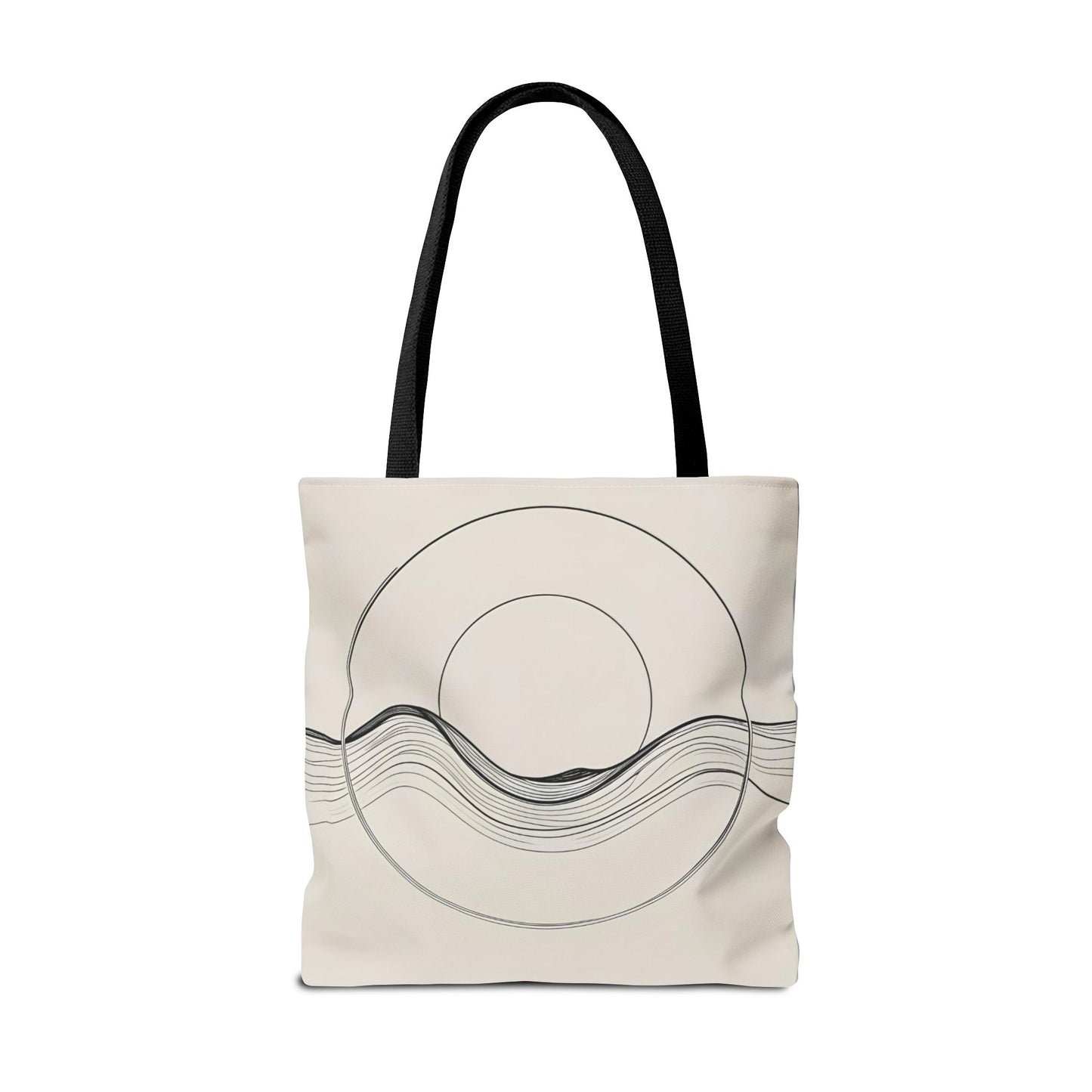 Abstract Wave Tote Bag, Stylish Beach Bag, Everyday Carryall, Eco-Friendly Shopping Tote, Unique Gift for Ocean Lovers