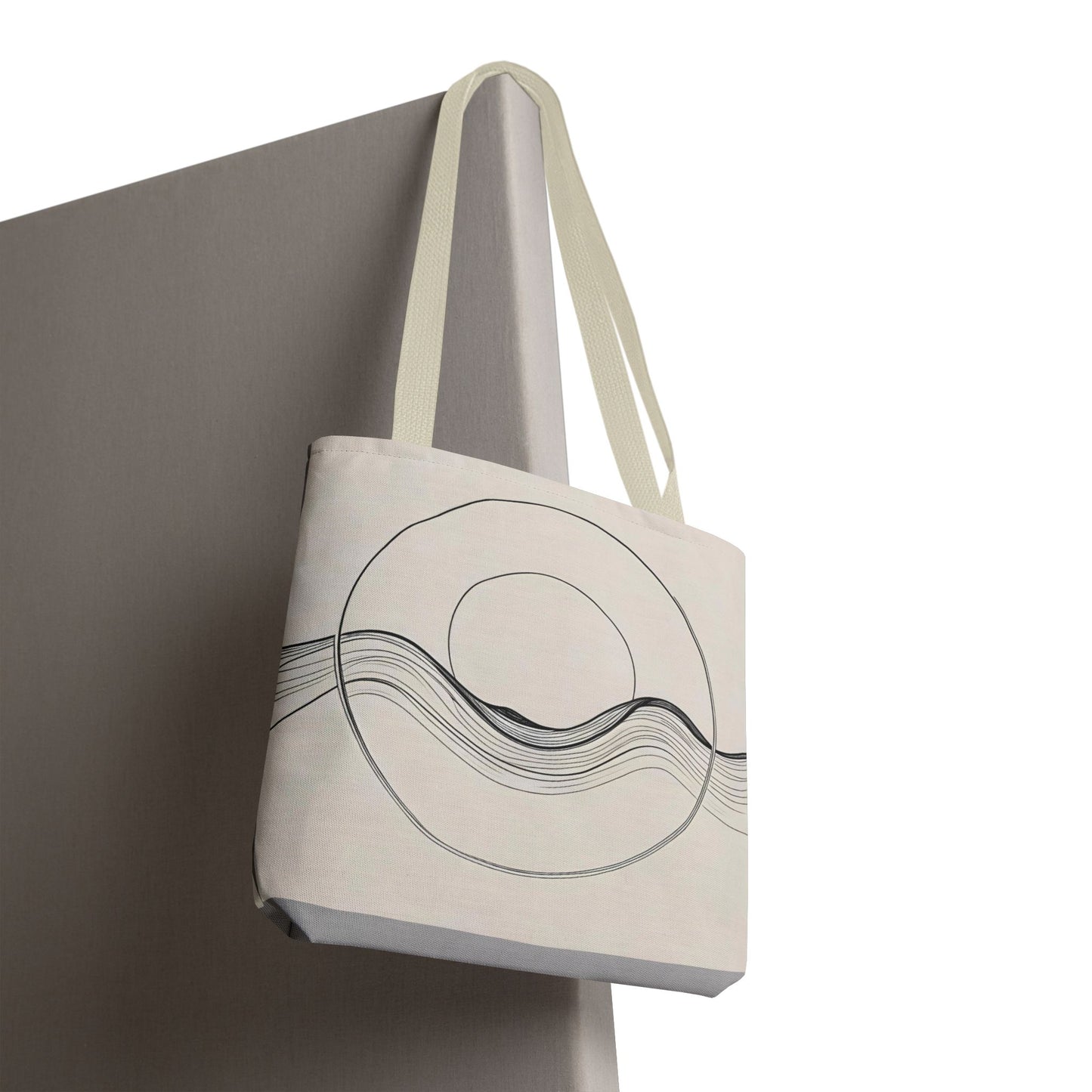 Abstract Wave Tote Bag, Stylish Beach Bag, Everyday Carryall, Eco-Friendly Shopping Tote, Unique Gift for Ocean Lovers