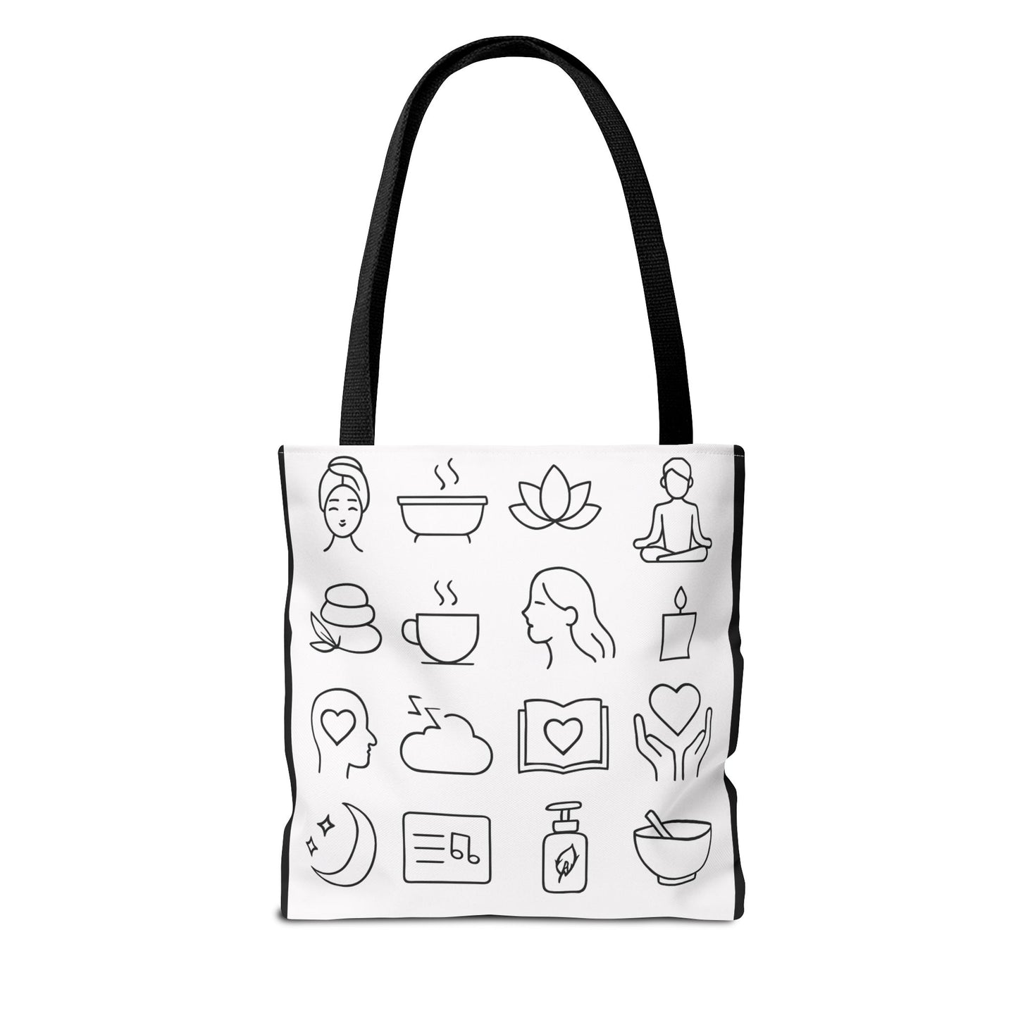 Wellness Tote Bag, Mindfulness Shopping Bag, Spa Day Gift Tote, Yoga Mat Carrier, Eco-Friendly Market Bag