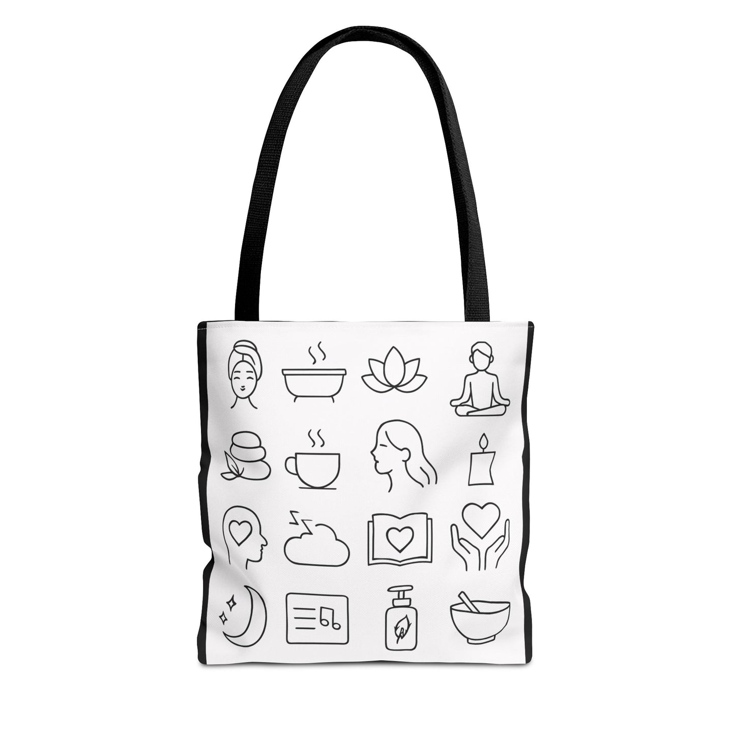 Wellness Tote Bag, Mindfulness Shopping Bag, Spa Day Gift Tote, Yoga Mat Carrier, Eco-Friendly Market Bag